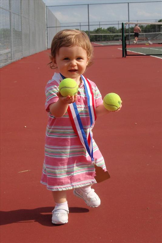 Our little tennis champion!